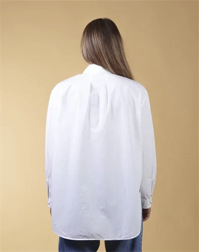 Elsk - Poplin Skjorte - White